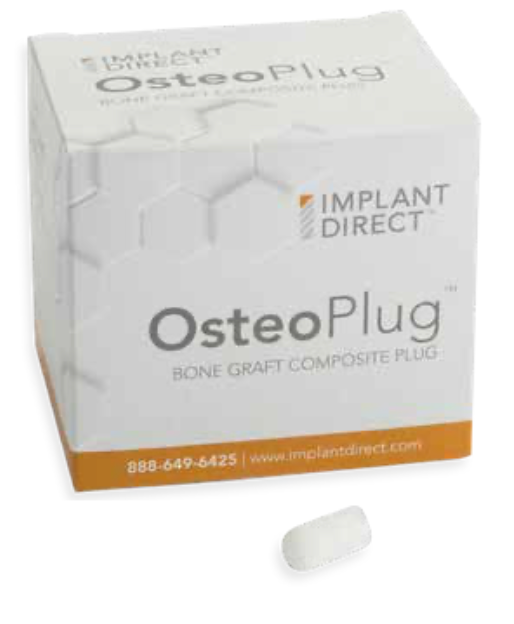 OsteoPlug Bone Graft Composite Plug, 10 x 20 mm, 5/Pk
