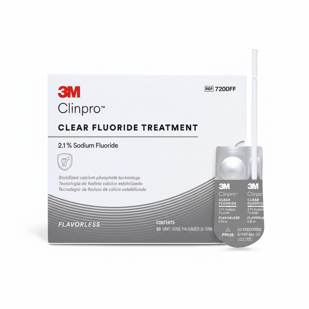 3M Clinpro Clear 2.1% Sodium Fluoride Treatment, 0.5ml Unit Dose, Flavorless, 50/box