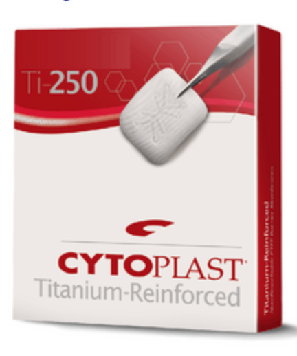 Cytoplast Ti-250 d-PTFE Titanium-Reinforced Membrane, Anterior Narrow, Non-Resorbable, 12 x 24 mm (1 / Box)