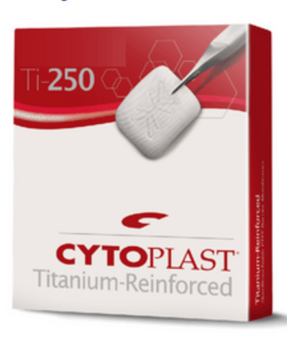 Cytoplast Ti-250 d-PTFE Titanium-Reinforced Membrane, Anterior Narrow, Non-Resorbable, 12 x 24 mm (1 / Box)