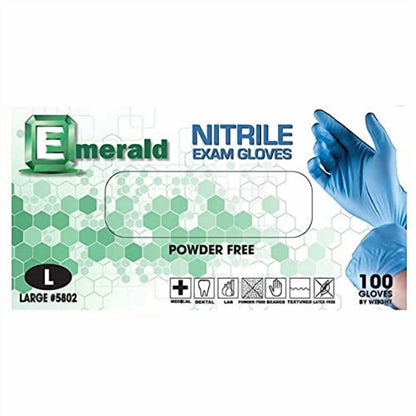 Emerald Nitrile Exam Gloves - Large, case