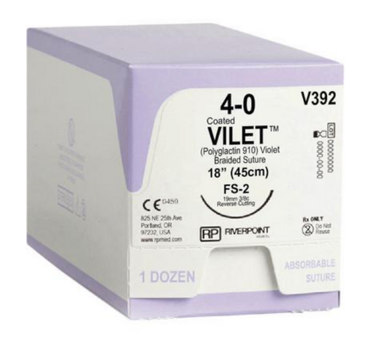 Vilet 4/0, 18", Vicryl Suture