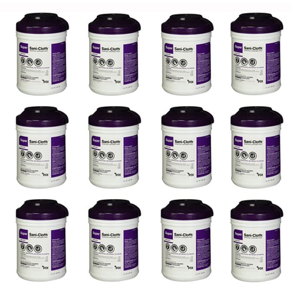 Super Sani cloth Disinfectant Wipe Large Case of 12
